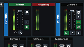 Mezcladora de Audio en vMix