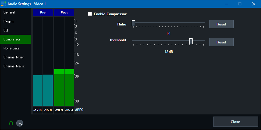 good light compressor settings for mastering audio